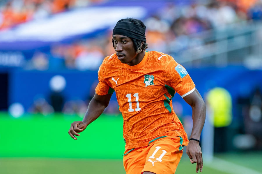Yan Diomandé. Source photo page de l'Equipe Nationale de Football Côte d'Ivoire sur Facebook