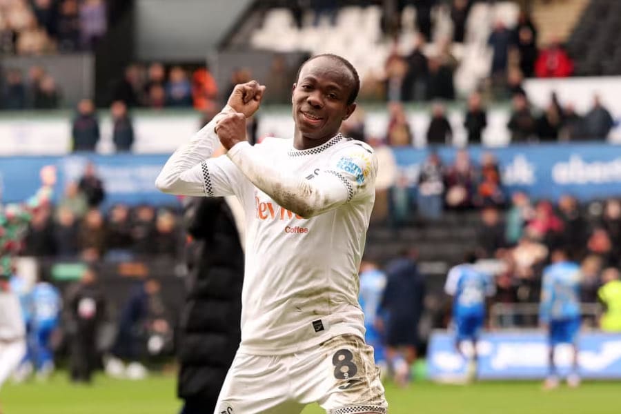 Malick Yalcouyé. Compte officiel de Swansea sur X
